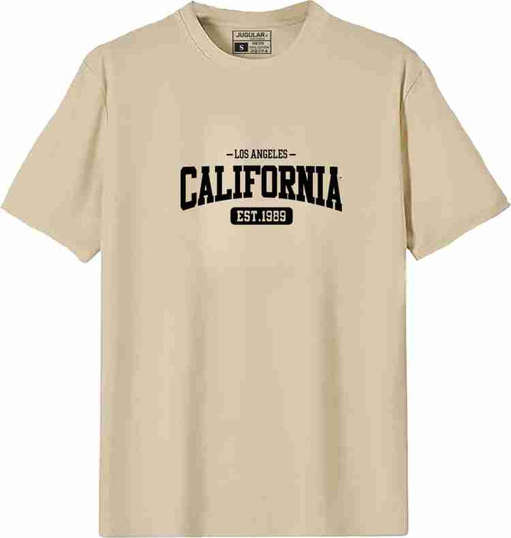 California Printed Round Neck T-Shirt XL