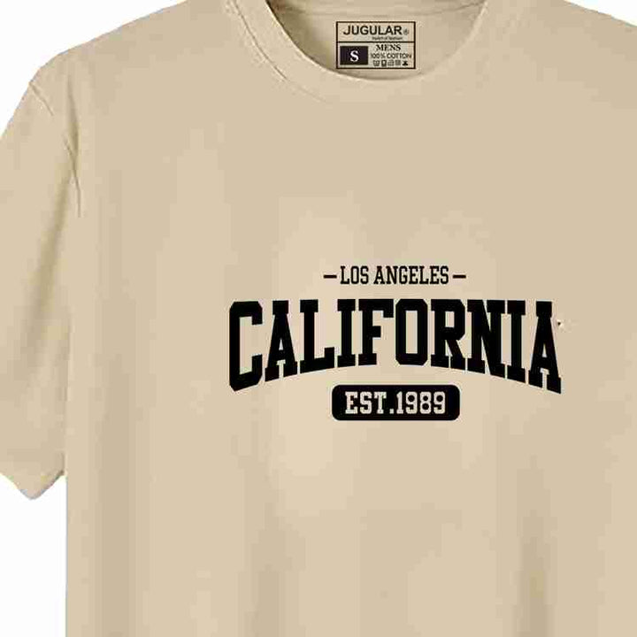California Printed Round Neck T-Shirt