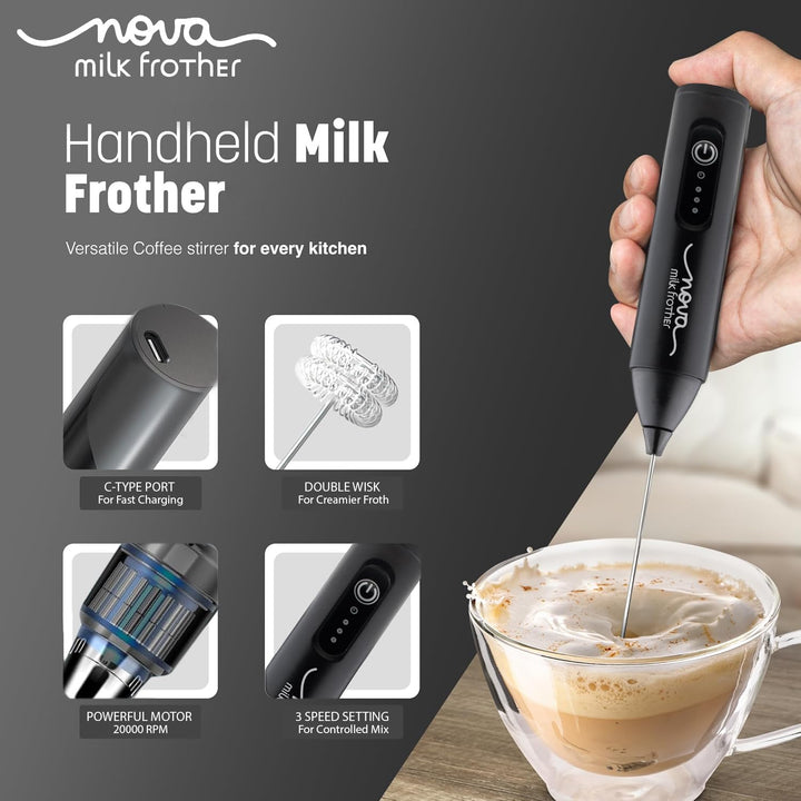 Rechargeable Milk Frother & Coffee Whisker